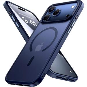 Miracase Magnetic for iPhone 17 Pro Max Case (Compatible with MagSafe) with Screen Protector Military-Grade Protection, Anti-Fingerprint Matte Phone Cover for iPhone 17 Pro Max 6.9 inch, Blue