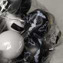 Janinka 24 Pcs Christmas Tree Ball Ornaments Set, 2.4 Inch Gothic Creepy Before Christmas Hanging Ornaments Black and White Plastic Spooky Ball for Xmas Tree Home Decor Halloween Holiday Party Supply