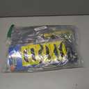 6 Pcs 70s Disco Outfit Costume for Men Dance Bell Bottom Pants Retro Shirts Moustache Sunglasses Wigs Necklace (Medium, Black)