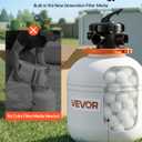 VEVOR FlashPure Sand Filter Pump, 16 in for Above Ground Pool, 1 HP 4400 GPH, Swimming Pool Filter System with Timer, 6X Faster Filtration with Media Installed, Leak-Resistant, Ready to Use Out of Box