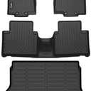 AIPOIL Floor Mats & Cargo Liner Set Fit for 2014-2020 Nissan Rogue (Not for Rogue Sport Models) All Weather Protection TPE Anti-Slip Automotive Full Set Custom Car Mats Accessories - Black