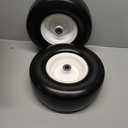 2PCS Flat Free Mower Tire w/Steel Wheel 13x5.00-6 for 36"-46" Deck Lawn Mowers Tractor - Hub 3.25"-5.9" with 3/4" Greased Bushing 135006 T161