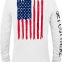 UPF 50+ Fishing T Shirts for Men Women Long Sleeve - UV Sun Protection (White, L)