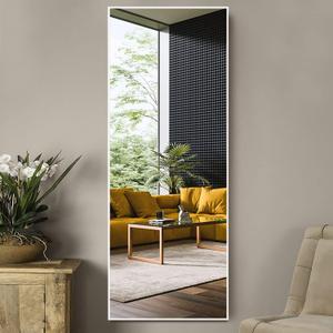 NeuType Full Length Mirror Dressing Mirror with Standing Holder 65"x22" Large Rectangle Bedroom Floor Mirror Wall-Mounted Mirror Hanging Leaning Against Wall (White)