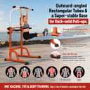 Power Tower Pull Up Bar Dip Station Stable Steel Frame for Home Gym