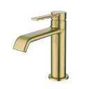 AMAZING FORCE Bathroom Faucet Single Hole, Brass Bathroom Sink Faucet Vanity Faucet Brushed Gold