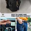 5 x Leather Keys Sleeve for Broken Car Key Loop Replacement, Keychain Cover Cute Protector and Holder for Men, Women (Black)