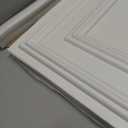 Noooza 2ft x 2ft Drop Ceiling Tiles, White Icon Relief Ceiling Tiles 24 x 24in.Waterproof, Washable and Fire-Rated - Reusable - High-Grade PVC to Prevent Breakage Cover 48 Sq. Ft, Pack of 12 Tiles