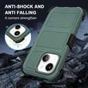 Defender Phone Case iPhone 13 Case with Belt Clip,for Shockproof iPhone 13 Case Rugged,2 Layers of Sturdy for iPhone13 Cases Heavy Duty,Military-Grade Cover for iPhone 13Case (Drak Green)
