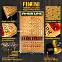 Horse Racing Game for Adults, Horse Race Board Game with 11 Luxurious Metal Horses (Gold, Silver, Black, Rose Gold), 22 Beech Wood Horse Race Game Board, Dice & Golden Card Included (Beech), 12 inches x 21 inches x 1 inch