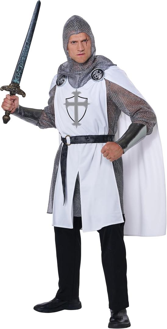 California Costumes Men's Knight Costume (Large-X-Large, White)