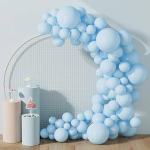 DECOCKRAT LightBlue Latex Balloons Kit - 110PCS Party Balloons, 12'' Helium Balloon Set with Ribbon, Perfect for DIY, Birthday, Baby Shower, Wedding, Anniversary & Holiday Decoration 2 Pack