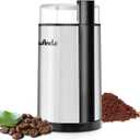 Coffee Grinder, Wancle Electric Coffee Grinder, Quiet Spice Grinder, One Touch Coffee Mill for Beans, Spices and More, with Clean Brush, Stainless Steel