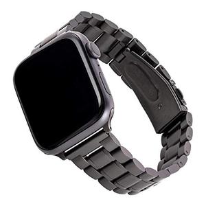 WITHit Replacement Band Compatible with Apple Watch (Black - Stainless Steel, 42mm (Series 1-3 only) & 44/45/46/49mm (Ultra & Ultra 2))