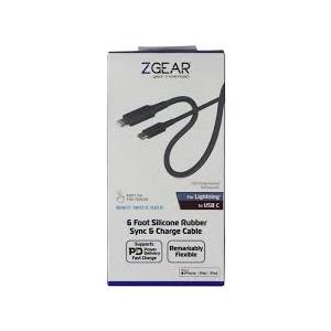 ZGEAR 6FT Silicone USB-C to 8-pin Cable - Gray