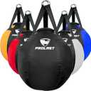 PROLAST Wrecking Ball Heavy Punching Bag for Adults, Hook and Uppercut, Body Snatcher, Boxing, MMA, Muay Thai, 65 lbs (Unfilled, Black / Black)
