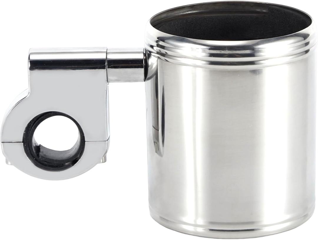 Motorcycle Cup Holder Fits for Harley Davidson, Drink Water Bottle Holder Handlebar Mount with 0.79"-1.25" Clamp for Bike, Bicycle, ATV/UTV, Scooter, Boat, Walker