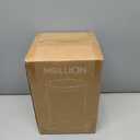 Mini Trash Can with Lid, Desktop Small Trash Can Recycling Bin Cute Metal Garbage Can for Tabletop Countertop Use,Stainless Steel 0.4Gal/1.5L Waste Bin for Office Parlor Car Bedroom,Swing Lid Open (White)