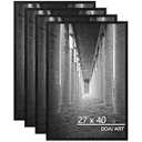 DOAI ART 27x40 Poster Frame Black 4 Pack, Poster Frames 27 x 40 inches