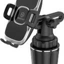 WixGear Cup Holder Phone Mount, Adjustable Long Neck Cellphone Holder for Car, Upgraded Version, Cup Phone Holder for Car with Expandable Side Arms, Compatible with iPhone Samsung Google & All Phones