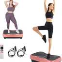 Vibration Plate Exercise Machine for Lymphatic Drainage&Weight Loss, 330lbs | Power Vibrating Board Whole Body Shake Plate Platform with Resistance Bands and User Manual, Fitness for Women Men Home Gym