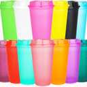 Ankeli 16 oz Plastic Cups with Lids,13 Pack Reusable Coffee tumbler,Glitter Coffee CupsLeak and Spill Proof,Bulk Party Tumblers