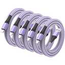 5Pack Short USB C Type C Cable 1FT,Nylon Braided Fast Charging 3A Quick Charger Cord,USB A to Type C Charger Cord Cable for iPhone 15 Samsung Galaxy S20 S10 S9 S8 Plus S10E, Note 20 10 9 8, Moto G7 G8