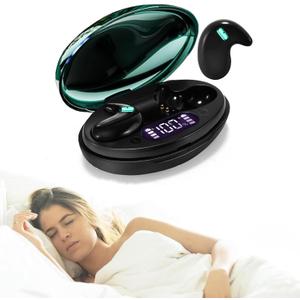Sleep Earbuds Ultra-Thin Wireless Bluetooth 5.3 Earbuds for Side Sleepers, Noise Blocking Sleep Headphones T16 0729 (Deep Green)