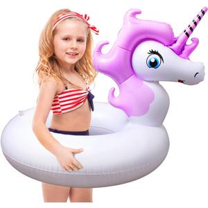 Unicorn Pool Float, Pool Floats for Kids Inflatable Unicorn Float for Pool Kids Floaties Swim Rings Summer Toys for 5 10 Year Old Girls Boys Toddlers Child Floating Tubes