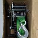 OPENROAD 3500LB Boat Trailer Winch - Heavy Duty Hand Winch with 32 FT Orange Strap, 2-Way Ratchet With 4:1/8:1 Gear - Ideal for Boat, Truck, Trailer, RV, ATV and Jet Ski - Includes Installation Screws