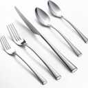 Alata Bailey 20-Piece Forged Silverware Set Stainless Steel Flatware Set,Service for 4,Mirror Polished Cutlery Set,Dishwasher Safe