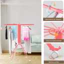 Fendia Clothes Drying Rack Foldable & Collapsible Drying Racks with 4-Leg Octopus Design, Large Capacity Space Saving Indoor Drying Rack for Bedroom, Balcony, Laundry for Indoor/Outdoor Use Pink
