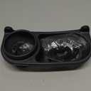 Swanoo Universal Stroller Snack Tray | Compatible With Nuna Mockingbird Bugaboo Uppababy | Stroller Bumper Bar Tray Attachment with Cup Holder | Baby Toddler Disneyland Essentials Stroller Accessories (Dark Grey)