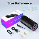 Coioc Portable Bluetooth Speaker, Bluetooth 5.4 Speaker, Dual Speaker with LED Display, Deep Bass,30H Playtime, Colorful RGB Lights,IPX7 Waterproof,TWS pairing for Outdoor/Home/Party/Travel,Gift Ideas