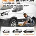 MELIPRON Running Board Steps Fit for 2018-2023 Ford Transit 150 250 350 | 8" wide anti-slip aluminum steps, 400lbs support, no-drill, easier cab entry for delivery, service and work vans