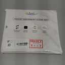 Fast Drying Stone Faucet Mat for Kitchen Sink with Raised Feet, Water Absorbent Diatomite Stone Sink Tray, Faucet Sink Splash Guard, Prevents Moisture Buildup, Durable Protector for Bathroom Counter (20" x 4", White Gray Style 1)