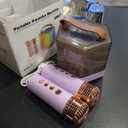 AIDELF Mini Karaoke Machine for Kids - Portable Bluetooth Karaoke Speaker with 2 Wireless Microphones and Party Lights Toy Ages 3-12+,Birthday Gifts for Girls Boys Family Home Party (purple)