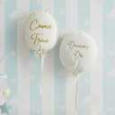 2 Pcs Fabric Balloon Boucle Nursery Wall Decor Embroidery Cute Baby Living Room Bedroom Home Wall Decorations Announcement Balloon Ornament Decoration Birthday Gift Photo Prop