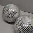GlikCeil 2 Pcs Disco Ball Pillows Decorative Sequin Throw Pillows for Birthday Gifts Bedroom Living Room Home Decor Funky Sphere(8 Inch,Silver)