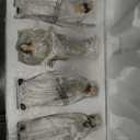 Glitzhome 12Pcs Ivory Resin Nativity Figurines Set Christmas Nativity Sets Tabletop Scenes Ornaments Xmas Nativity Collectible Figurines Indoor Decor Miniatures Statues Figures10.00" x 26.00"