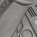 LASFIT Floor Mats for Ford F-150 2021-2026 | F150 Lightning 2022-2025 SuperCrew (Rear w/Fold Flat Storage) Carpet Floor All Weather Car Liners TPE Truck Mats - 1st and 2nd Row, 3pcs Black