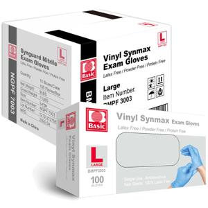 Jointown Basic Medical Synmax Vinyl Exam Gloves - Latex-Free & Powder-Free - Large, BMPF-3003(Case of 1,000) Jointown Basic Medical Synmax Vinyl Exam Gloves - Latex-Free & Powder-Free - Large, BMPF-3003(Case of 1,000)