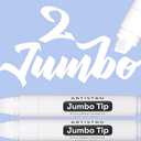 ARTISTRO 2 White Acrylic Paint Markers - 15mm Jumbo-Tip Paint Pens - Perfect for Crafting, Art Projects, & More