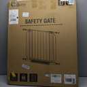 34" Extra Tall Baby Gate for Stairs, Auto Close Stroller Friendly Dog Gate Indoor for Doorways, Pressure Mounted 29"-40" Wide Baby Gate, Easy Walk Through Gate for Children & Pets, White