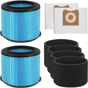 VF3500 Filter Fit for Ridgid 3-4.5 Gallon Wet/Dry Vacuums, for Ridgid WD3050, WD4070, WD4080, WD4522, WD 4050, 4000RV, 4500RV(2+2+4 Pack)