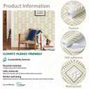 2 x Heroad Peel and Stick Wallpaper Boho Wallpaper Beige Orange Geometric Striped Boho Contact Paper Removable Wall Paper Self-Adhesive for Bedroom Cabinets Decoration Thicken Vinyl 17.3" x 78.7"