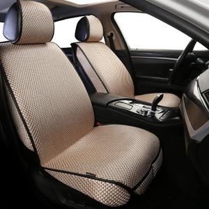 Auto Newer 2PCS Luxury Breathable Car Seat Cover,Front Car Seat Protector, Fit Four Seasons of Universal Automotive Vehicle Cushion Cover, Compatible with 90% Cars,SUV,Trucks (Gold Beige,Front Seats)