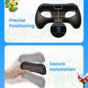 2 x TRANSNOVO Hand Grips for Switch 2Wear-Resistant Switch Accessories Controller Grips for JoyCon2 Pack Comfort Handles (Black)