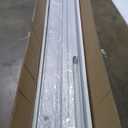 DIYHD 38X80in Glass Accordion Door with Latch&Handle, Double-Layer Thickened PVC Folding Interior Door with Frosted Acrylic - Blocks Views, Lets Light In, Easy Install for Closet, Utility&Room Divider