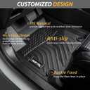AIPOIL Floor Mats & Cargo Liner Set for Honda HR-V 2016-2022 (AWD Models) TPE All Weather Protection Anti-Slip Automotive Floor LinersFull Set Automobile mats Accessories, Black